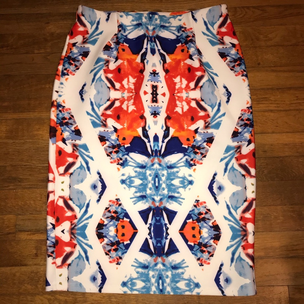 Mixed print skirt